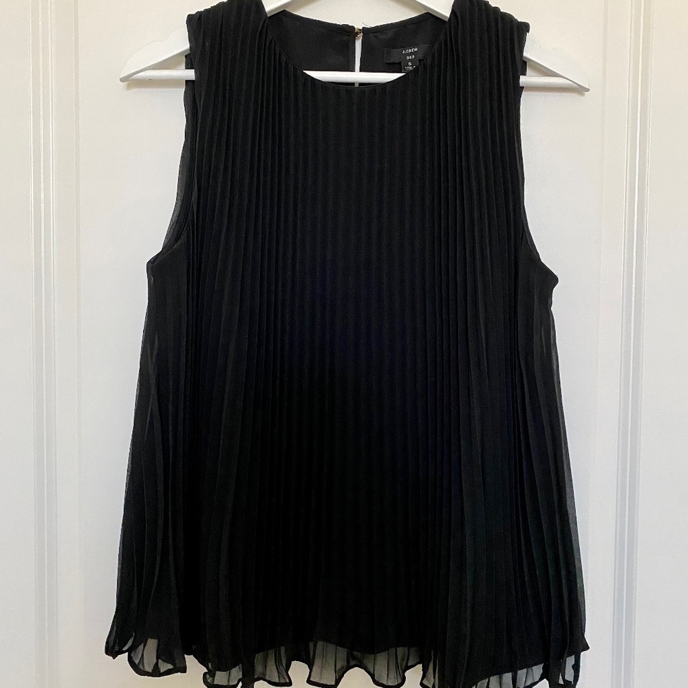 J Crew chiffon overlay swing top
